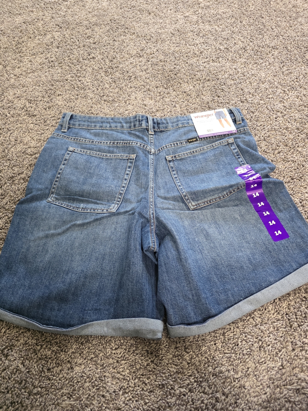 Wrangler Blue High-Rise Women's Denim Shorts
